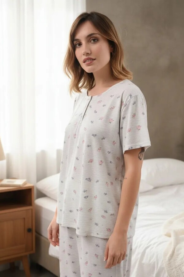 Pijama Capri Algodón Della Bella 1415953 Pijama Capri Algodón Della Bella 1415953