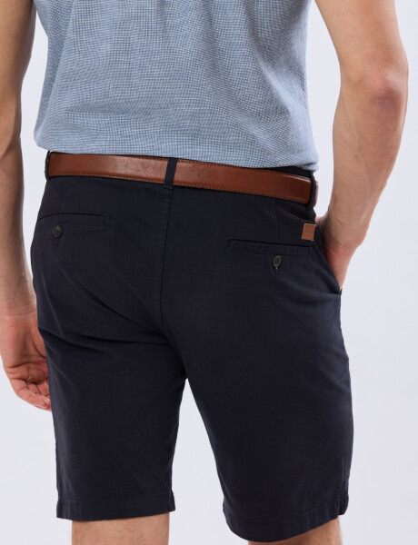 BERMUDA CLASICA CON ELASTANO Azul