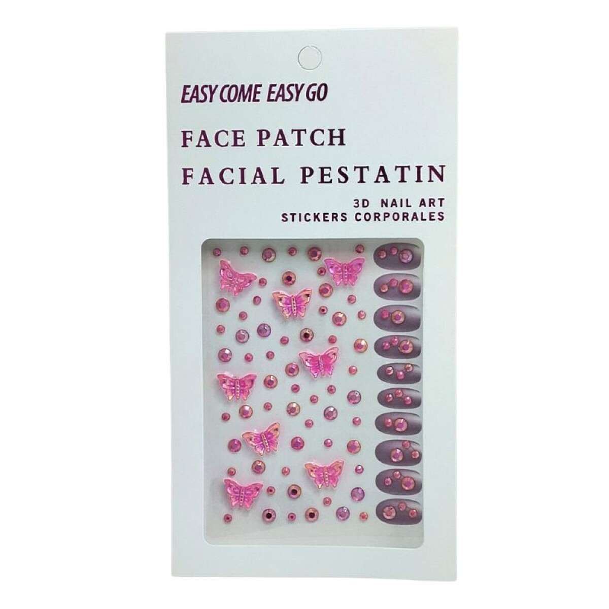 Set Stickers para Uñas y Rostro - Fucsia 