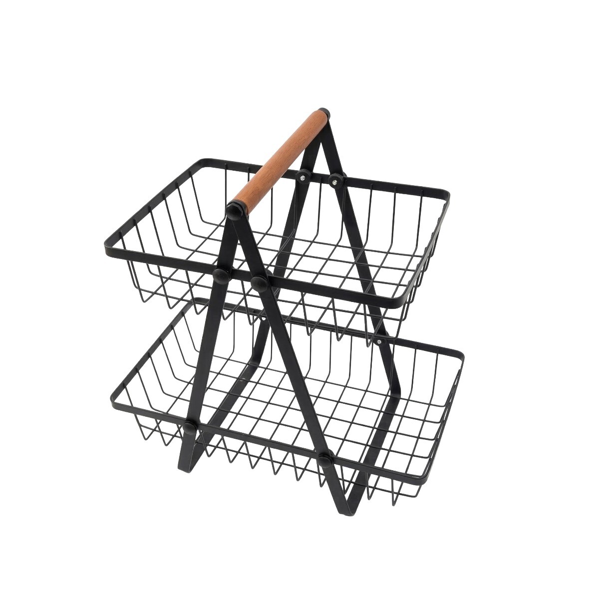 ORGANIZADOR METAL NEGRO 30.5X18X33CM 2 NIV 