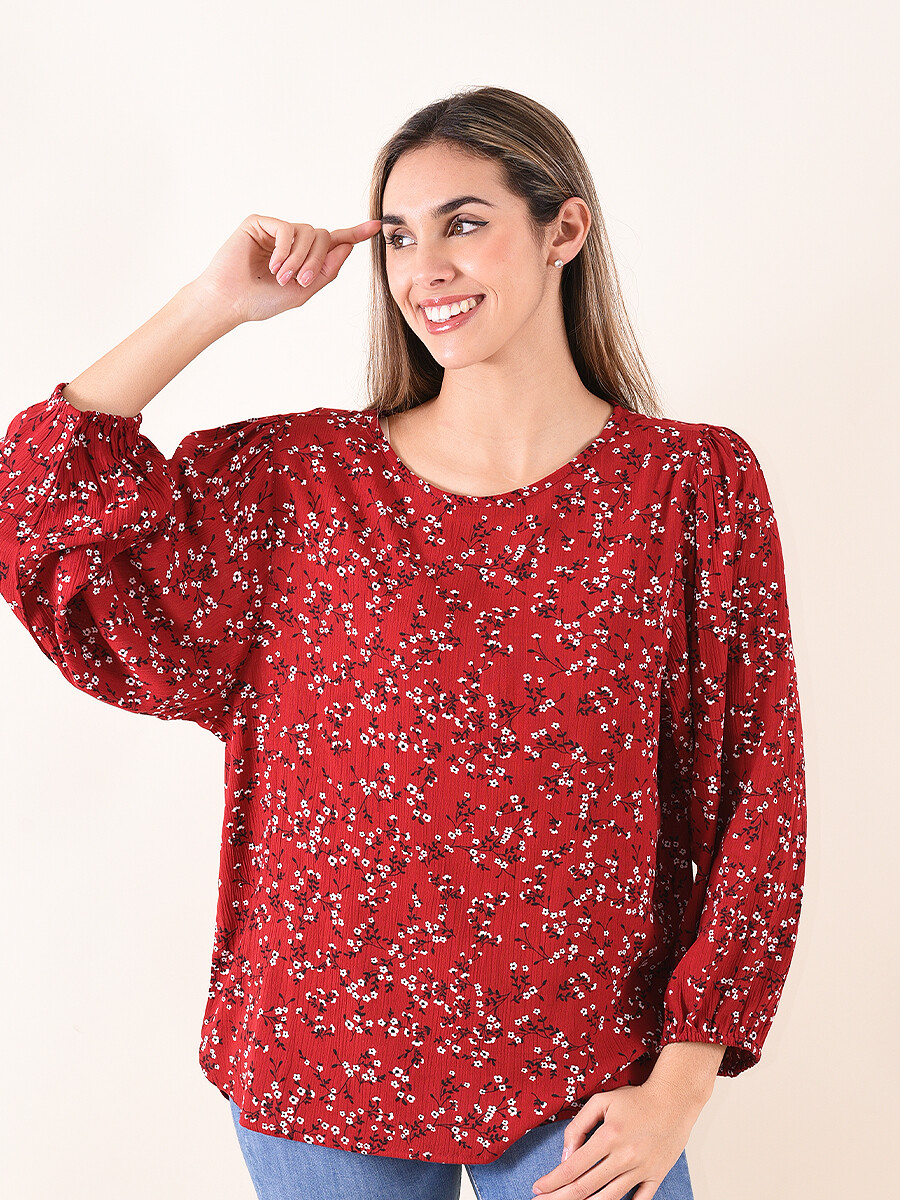 BLUSA ELENA - ROJO OSCURO 