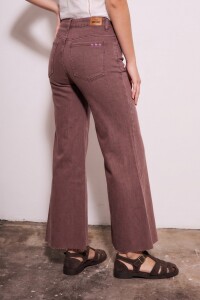 Flare Wide Leg Lavado Burdeos