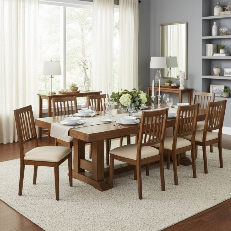 JUEGO COMEDOR JCM002 8 PUESTOS - CREMA 305540 (CD) Unica