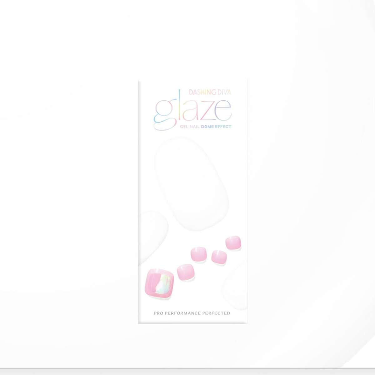 Uñas Stickers Glaze En Gel Pies - Pink Glow 