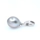 Colgante en oro 18k blanco con perla gris y brillantes Colgante en oro 18k blanco con perla gris y brillantes