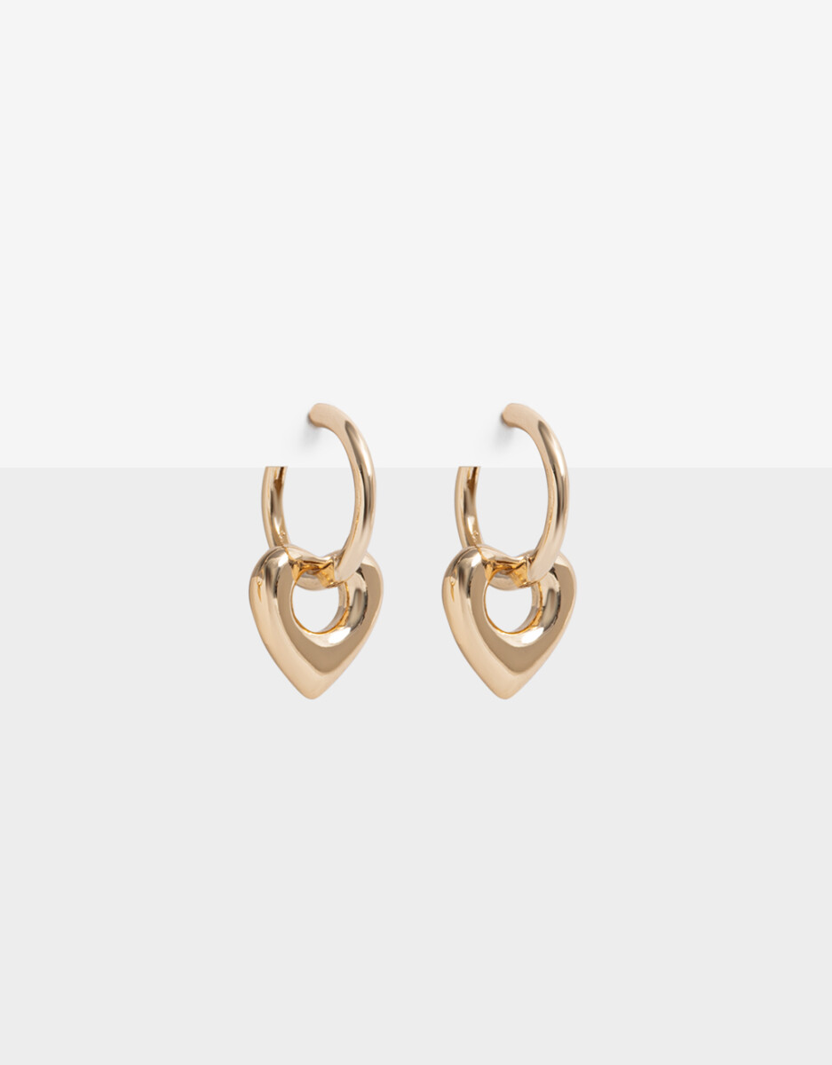 Argollas De Metal Reciclado Dorado 