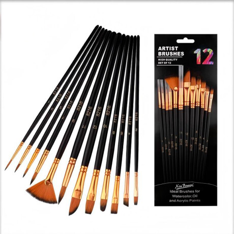 Set Completo Pinceles x12 Set Completo Pinceles x12
