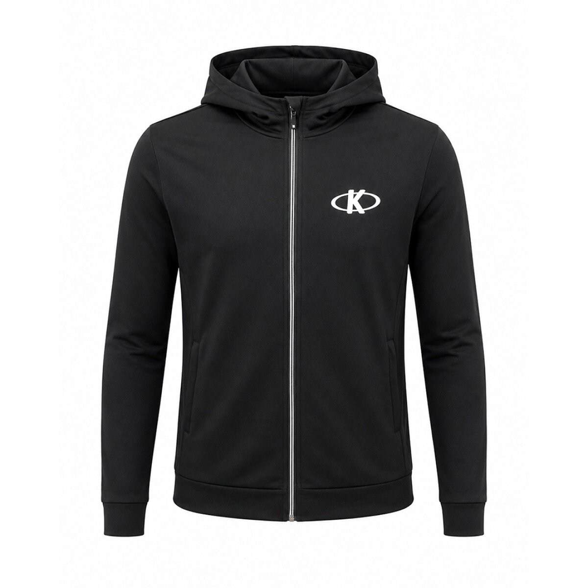Campera con Capucha y Cierre Afelpada Knex S Ub - NEGRO 