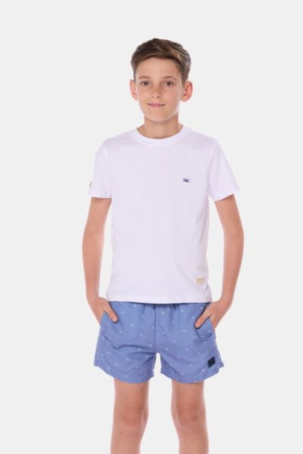 SHORT DE BAÑO ESTAMPADO Azul