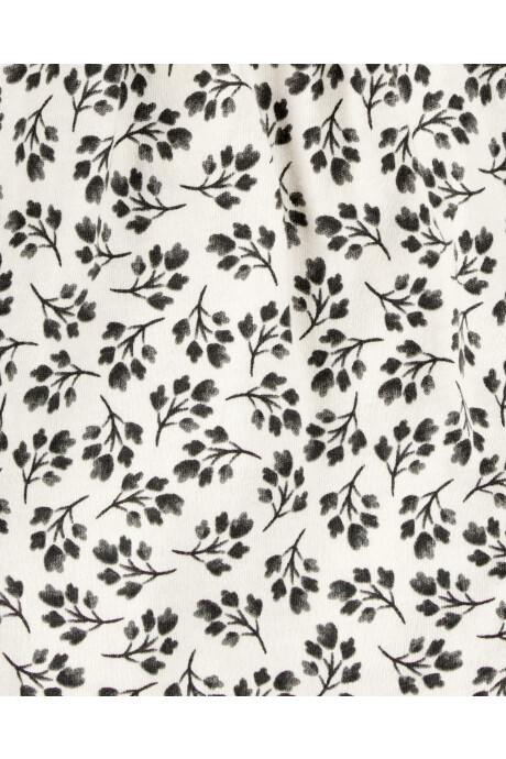 Vestido de algodón, diseño floral Sin color