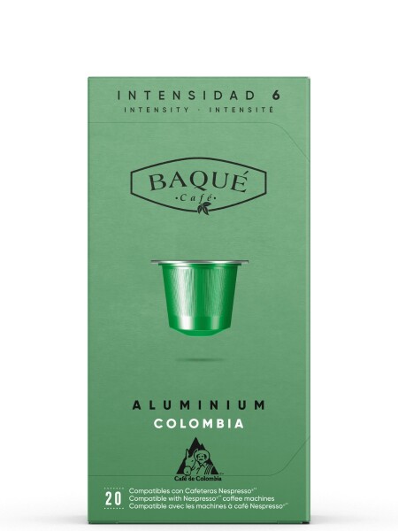 2X1 Café Baqué Aluminum Colombia 20 cápsulas 2X1 Café Baqué Aluminum Colombia 20 cápsulas
