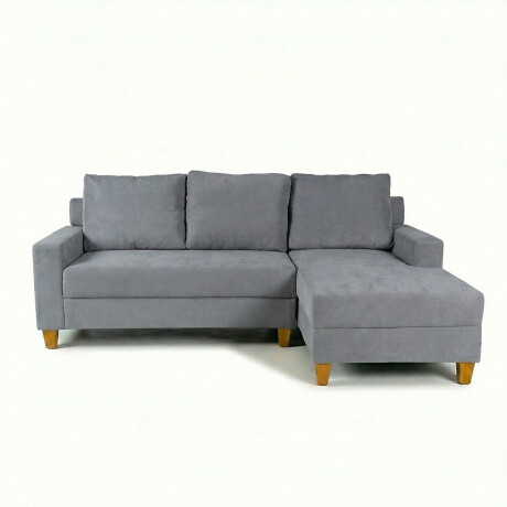 Rinconera Lucci - Tela Microfibra - Chaise derecho Berlin 06 (Grafito)