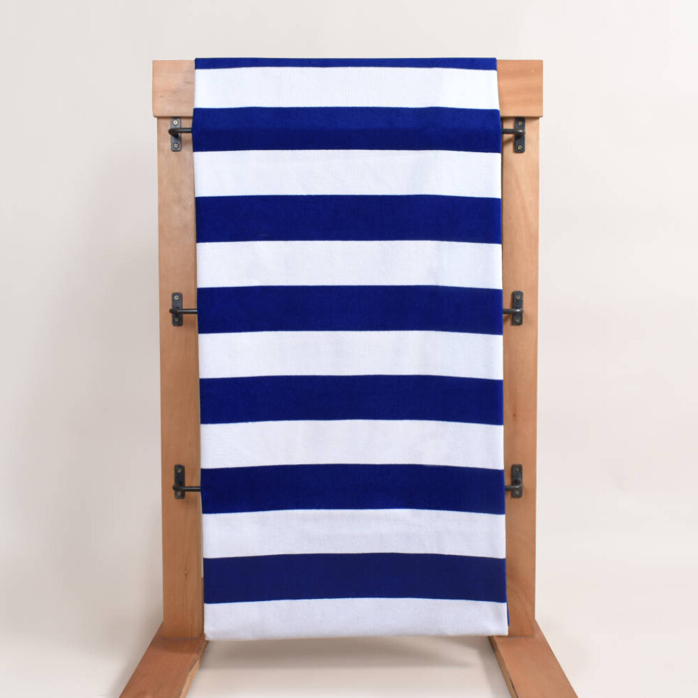 Toalla Playera Cabana Stripes Azul