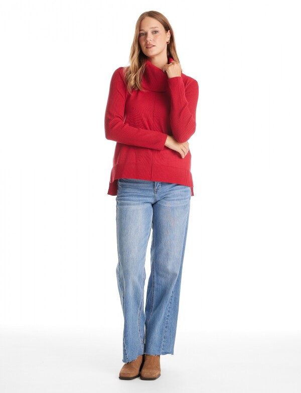 Buzo Cuello Volcado ROJO