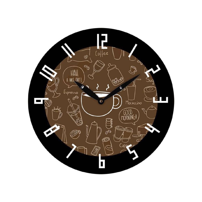 Reloj Analógico de Pared en MDF con Estampado Selecta 29cm Reloj Analógico de Pared en MDF con Estampado Selecta 29cm