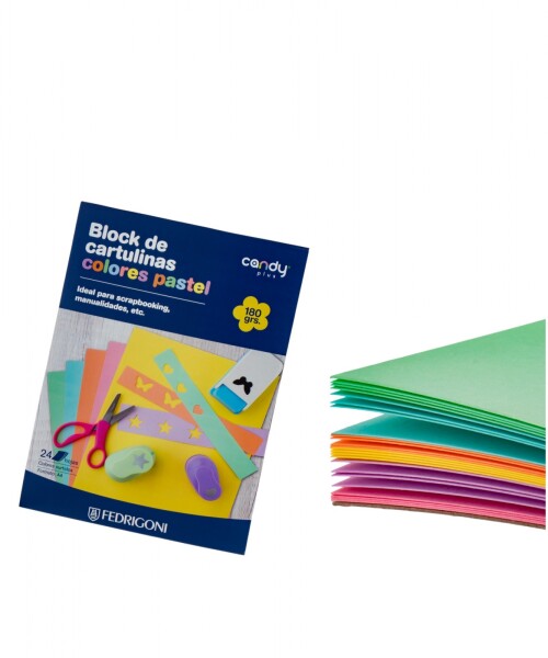 Bloc c/24 h. Cartulina candy plus a4 - 180grs. - pastel - Colores surtidos Bloc c/24 h. Cartulina candy plus a4 - 180grs. - pastel - Colores surtidos
