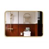 Espejo Horizontal Lumax Xindi Marco Rectangular 120 x 70cm Dorado
