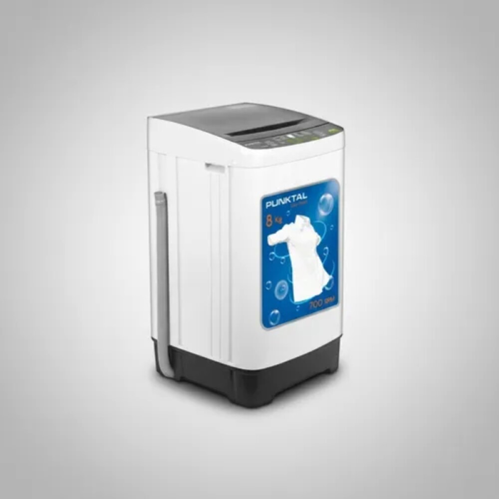 LAVADORA CARGA SUPERIOR AUTOMATICA 8KG 10 PROGRAMAS-BOMBA-700 RPM blanco