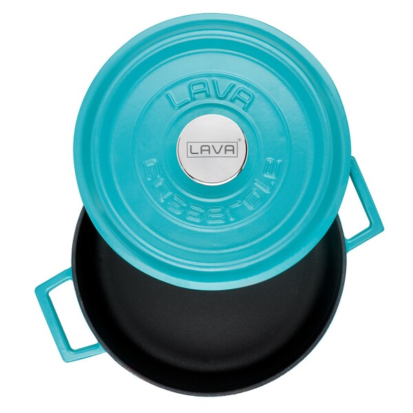 Cacerola Baja Redonda 28CM Turquesa Lavacast Cacerola Baja Redonda 28CM Turquesa Lavacast