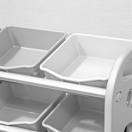 Organizador Estantería 6 Cajones Juguetes P/niños Gris
