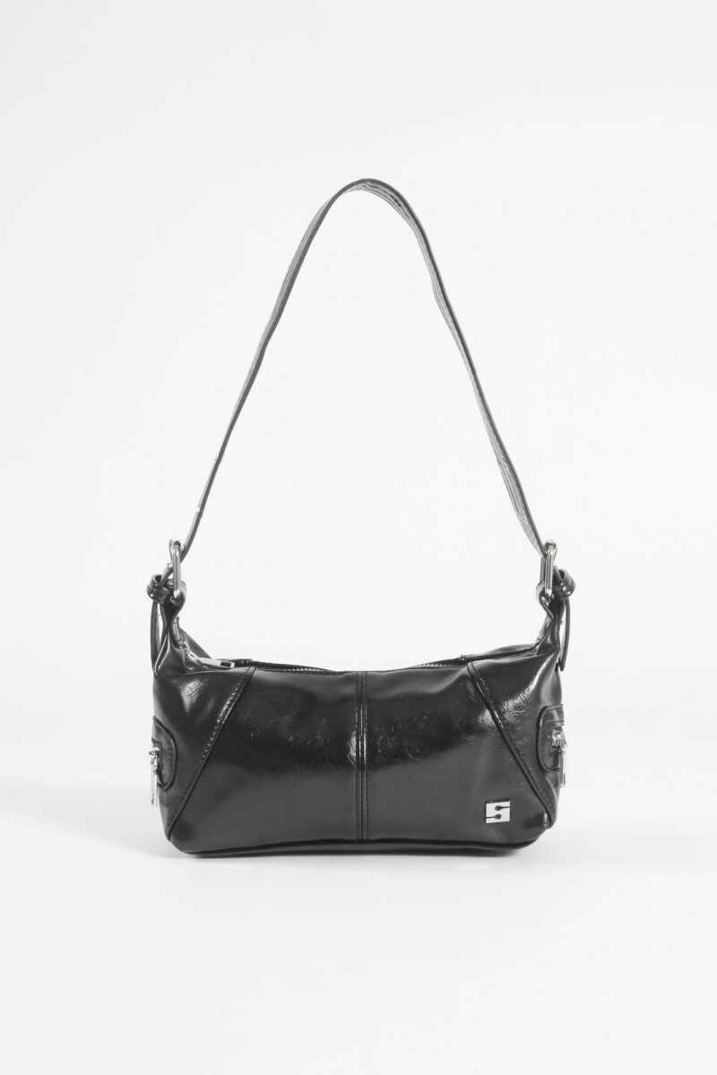 Cartera de hombro ojalillos negro