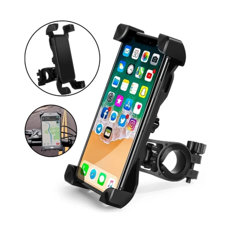 Soporte Celular Bicicleta Moto Monopatin Manubrio 360° Negro Soporte Celular Bicicleta Moto Monopatin Manubrio 360° Negro