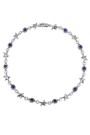 Blue Squadra Necklace Plata