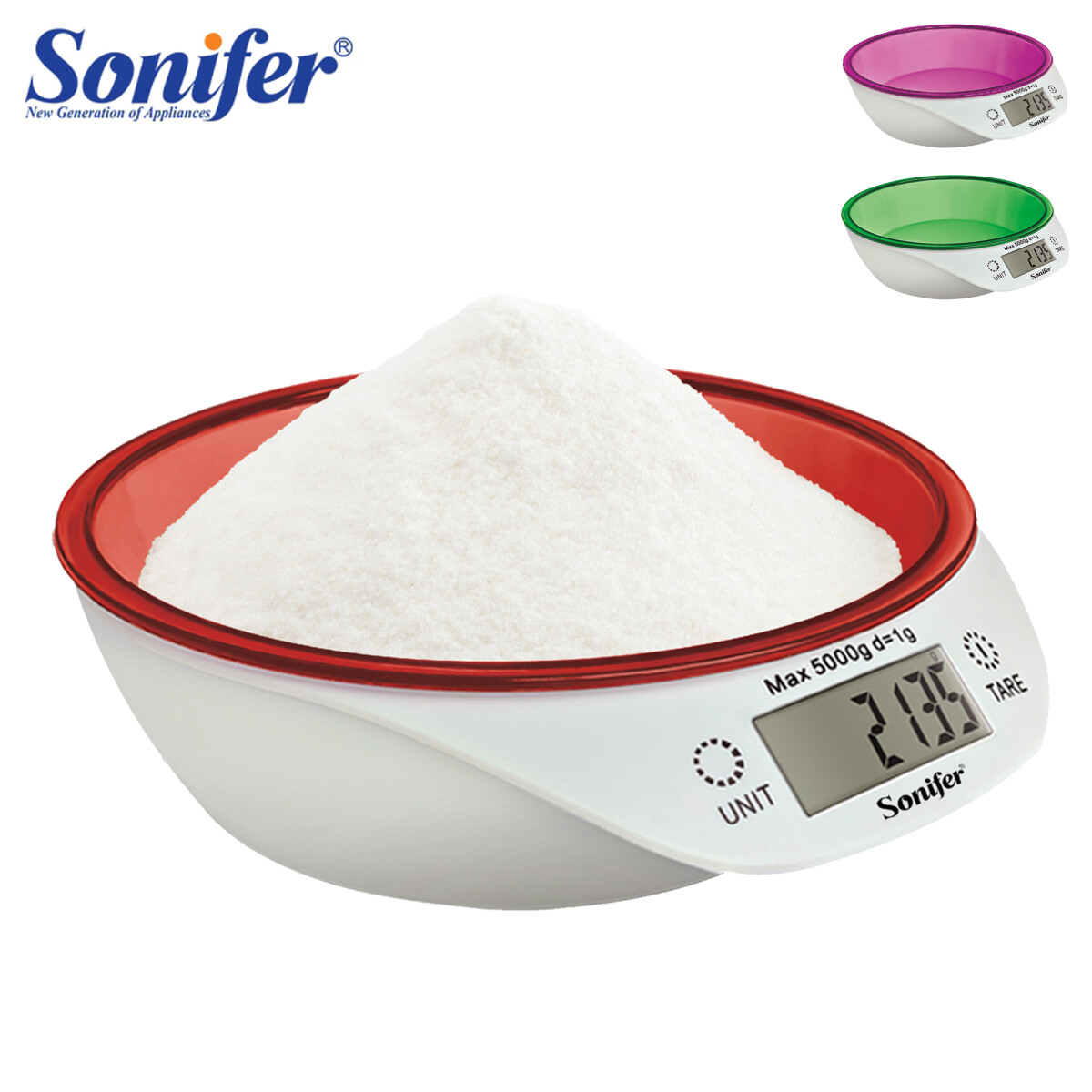 Balanza Digital Para Cocina Con Recipiente Sonifer 