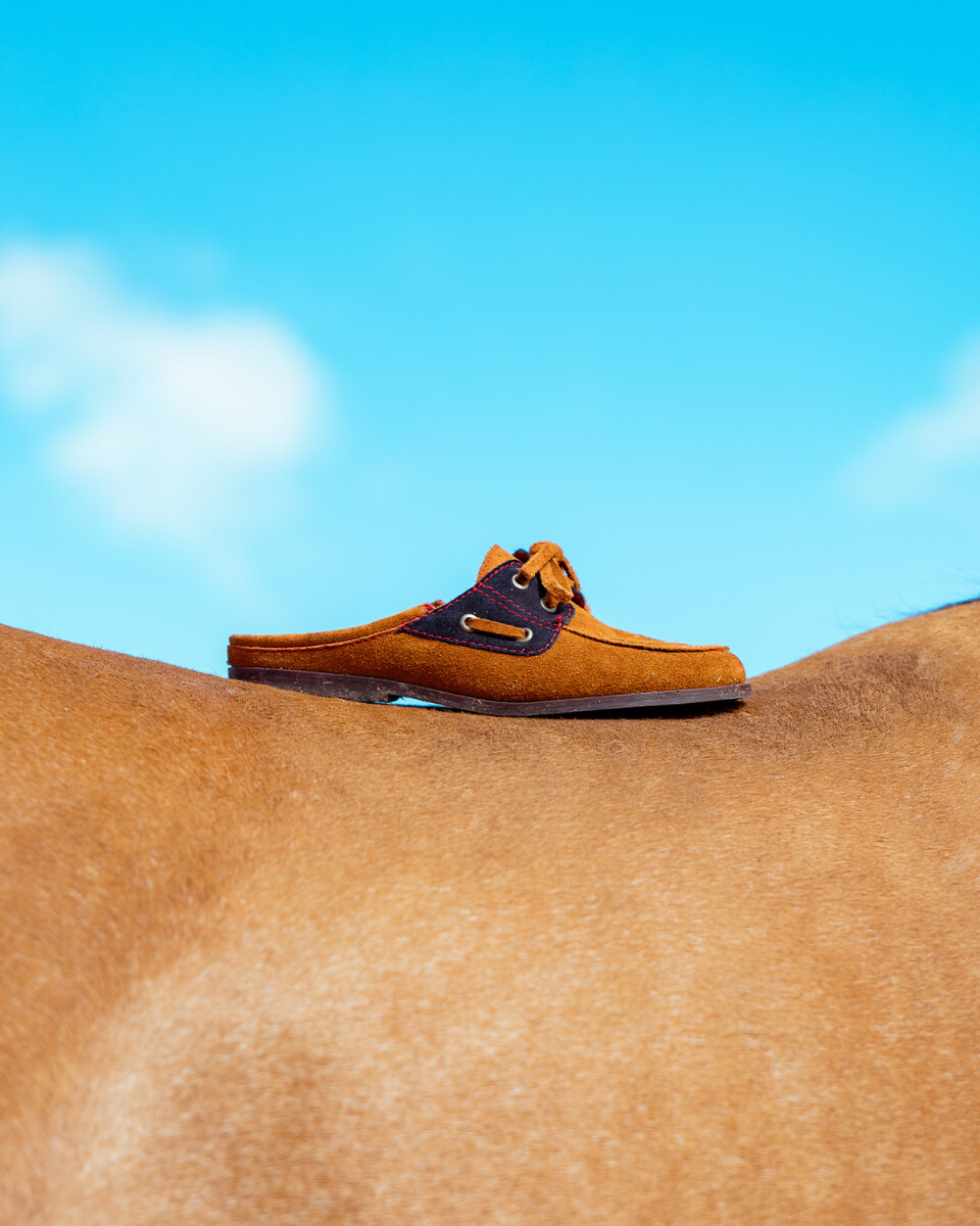 Half Del Corral Shoes - Habano / Azul 