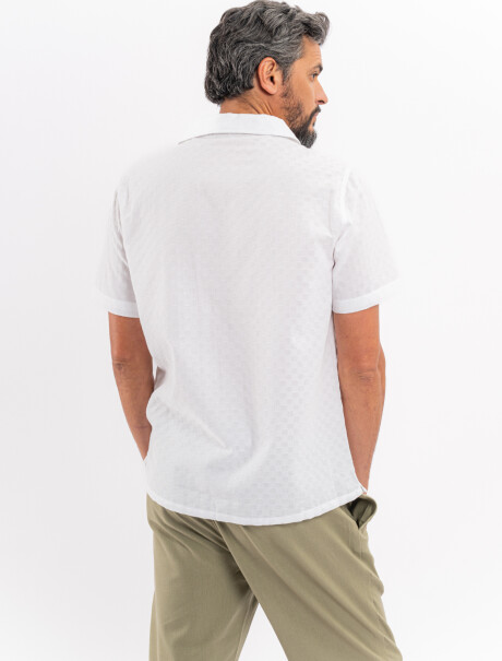 Camisa m/c damero blanco