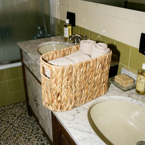Cesta cuadrada Jacinto de agua Cesta cuadrada Jacinto de agua