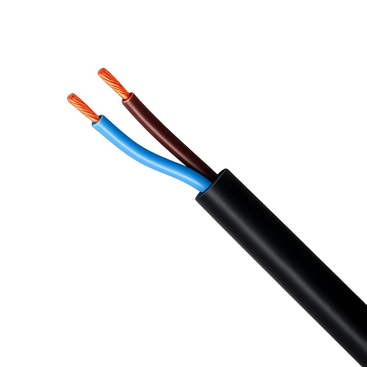 CABLE BAJO GOMA 2X1 METRO - Negro 