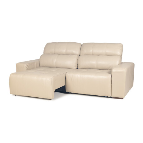 Sofá Agazzi (Reclinable) - Cuero Básico - 2 cuerpos 519 (Beige)