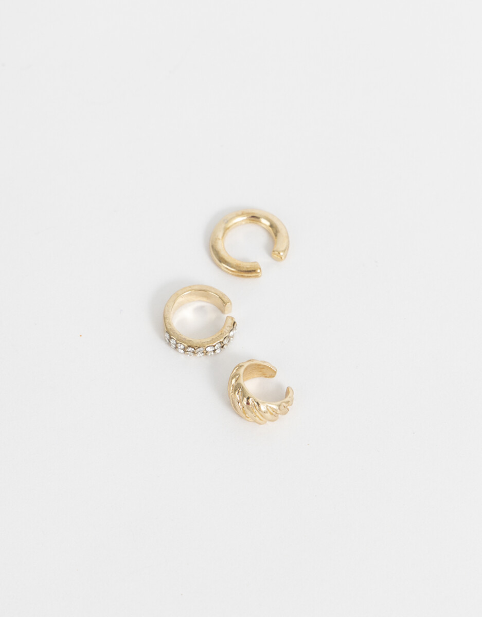 Set De Earcuff Con Strass 