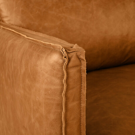 SILLÓN 3 CUERPOS CUERO-100-NATURAL MARRON ROMEO CAMEL
