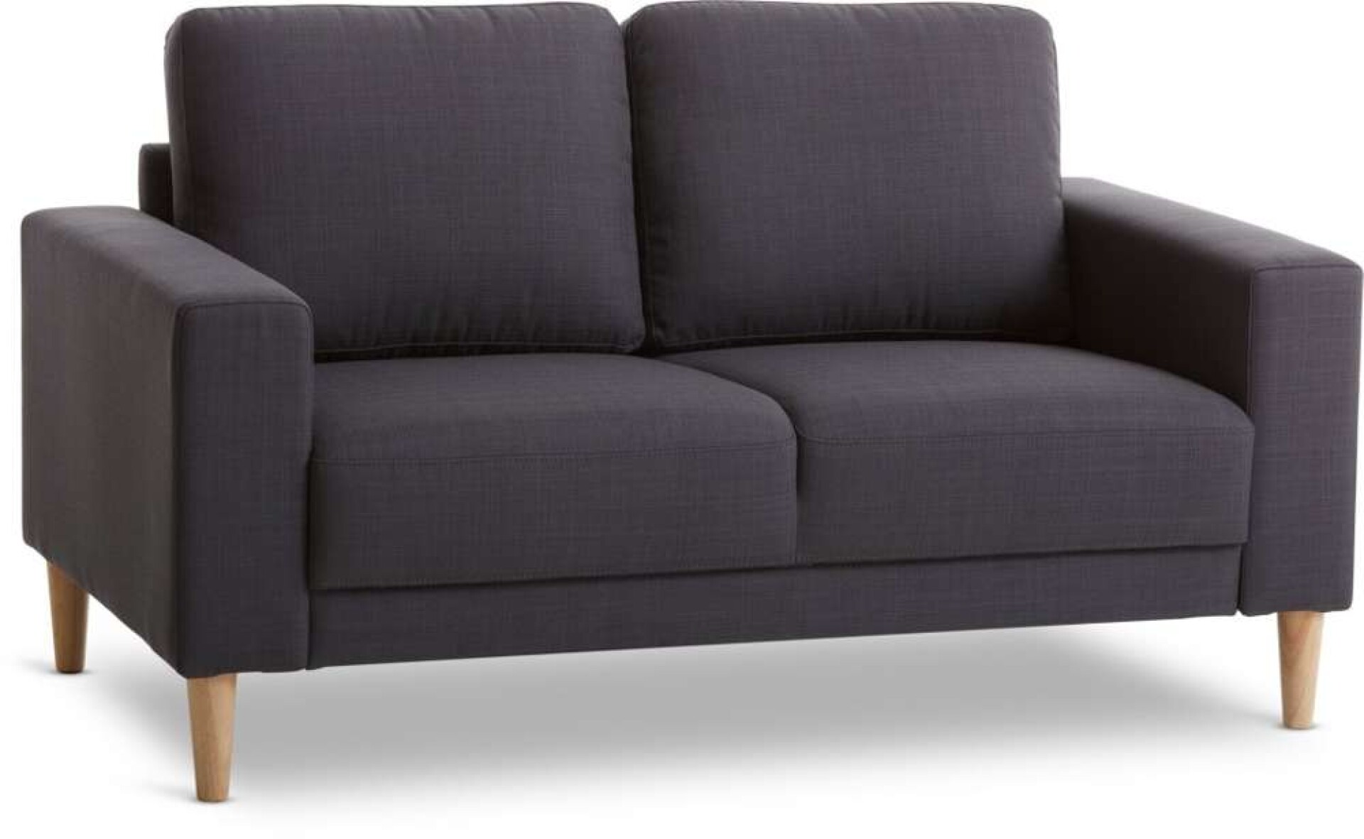 Sofa Egense 2 Cuerpos Tela - Gris Oscuro 