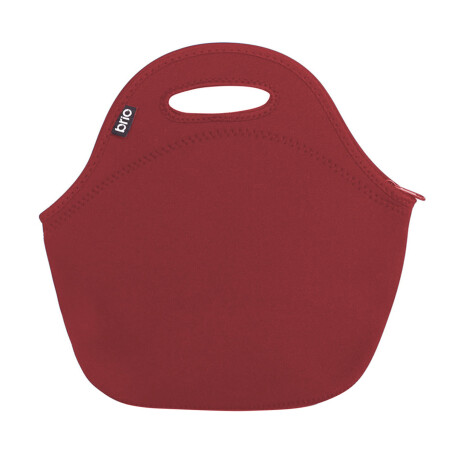 Lunchera de Neopreno Brio Bolso Térmico Bebida Comida c/ Asa Rojo Liso