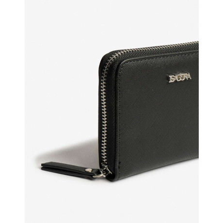 Billetera Con Cierre Negro