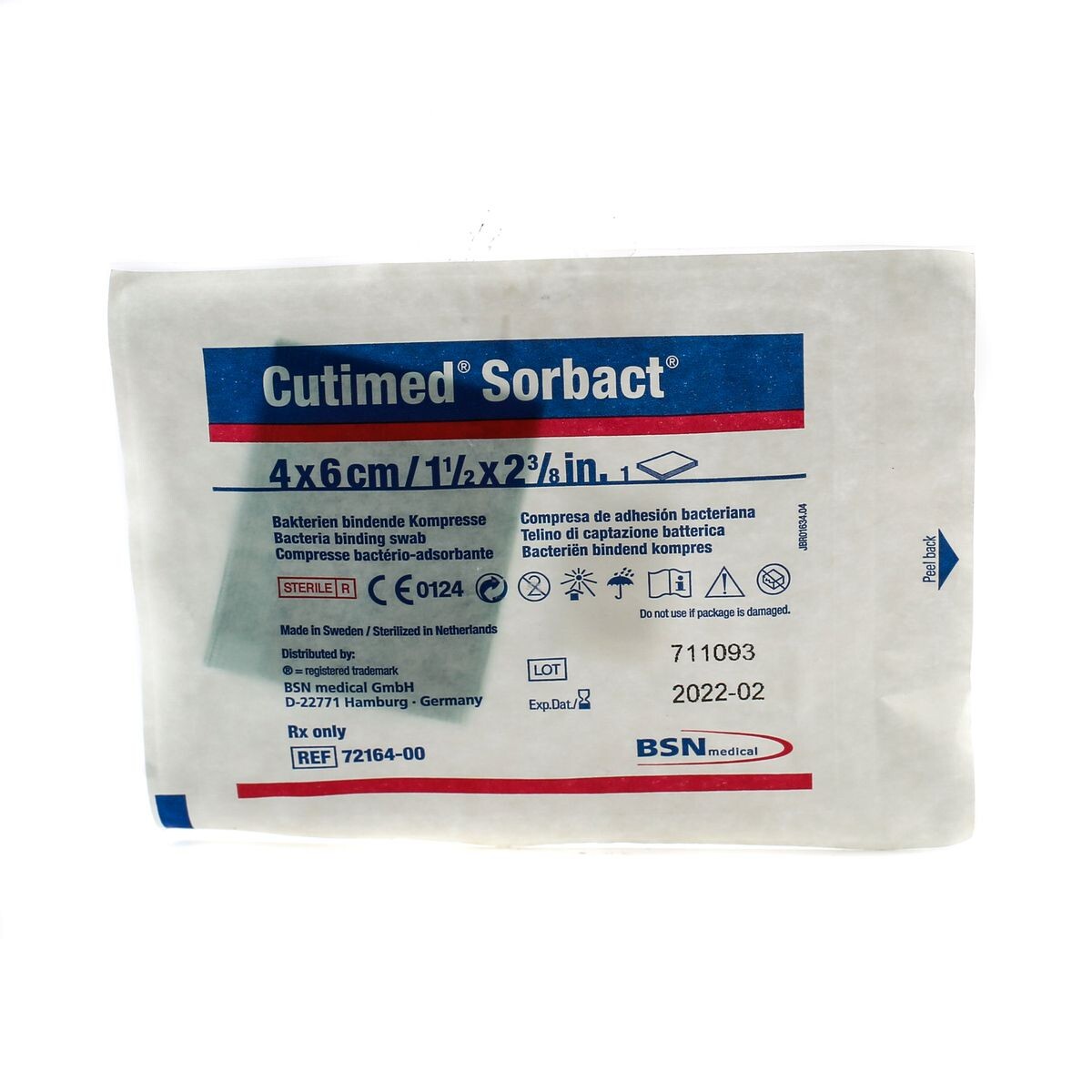 CUTIMED SORBACT 4 X 6CM.R.72164-00 MALLA 