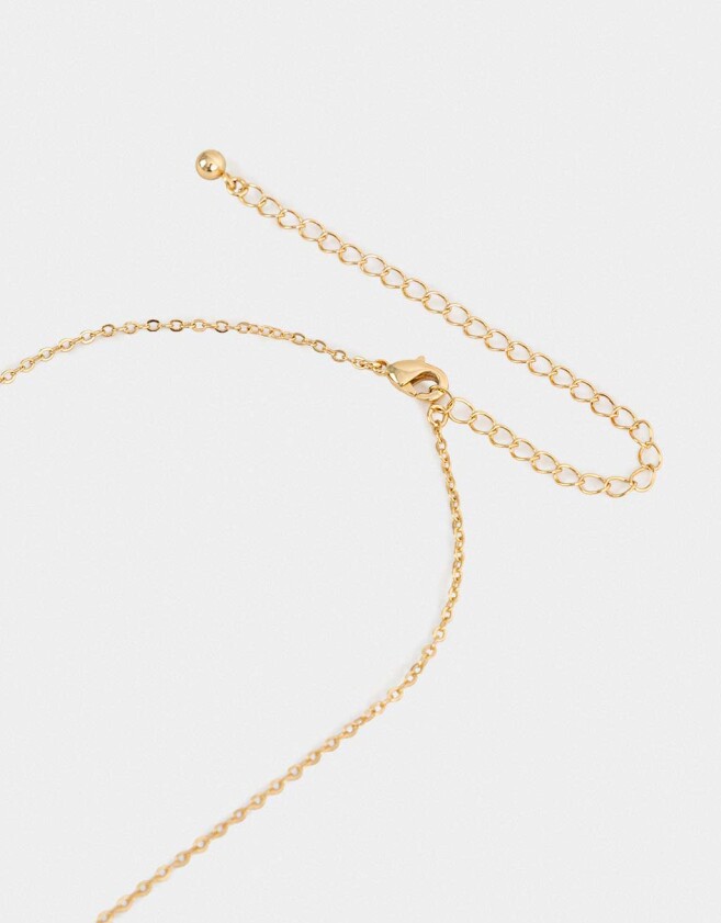 Cadena Corta con Dije Packaging especial Collar De Gato Con Strass - Dorado