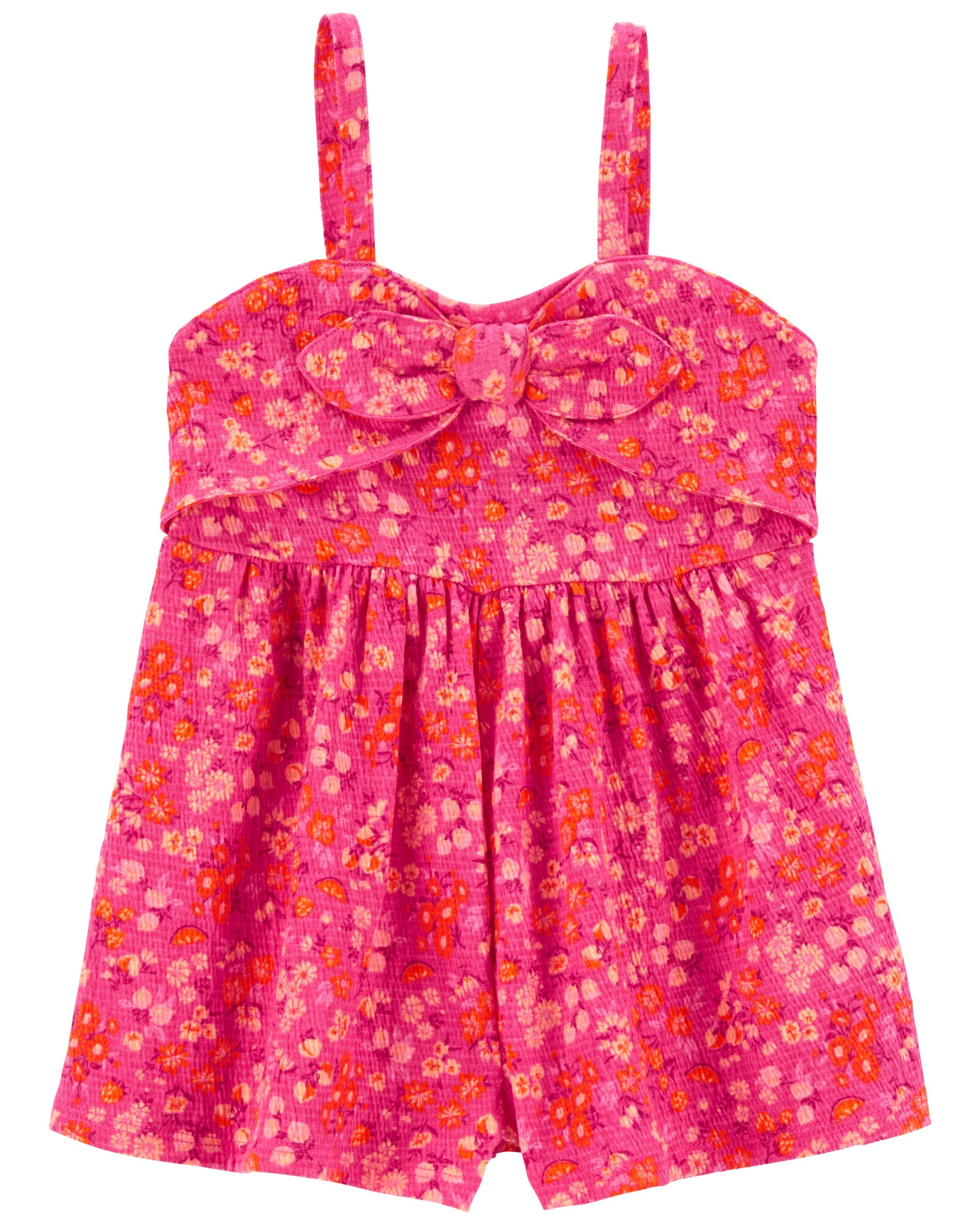 Monito corto de jersey arrugado diseño floral Monito corto de jersey arrugado diseño floral