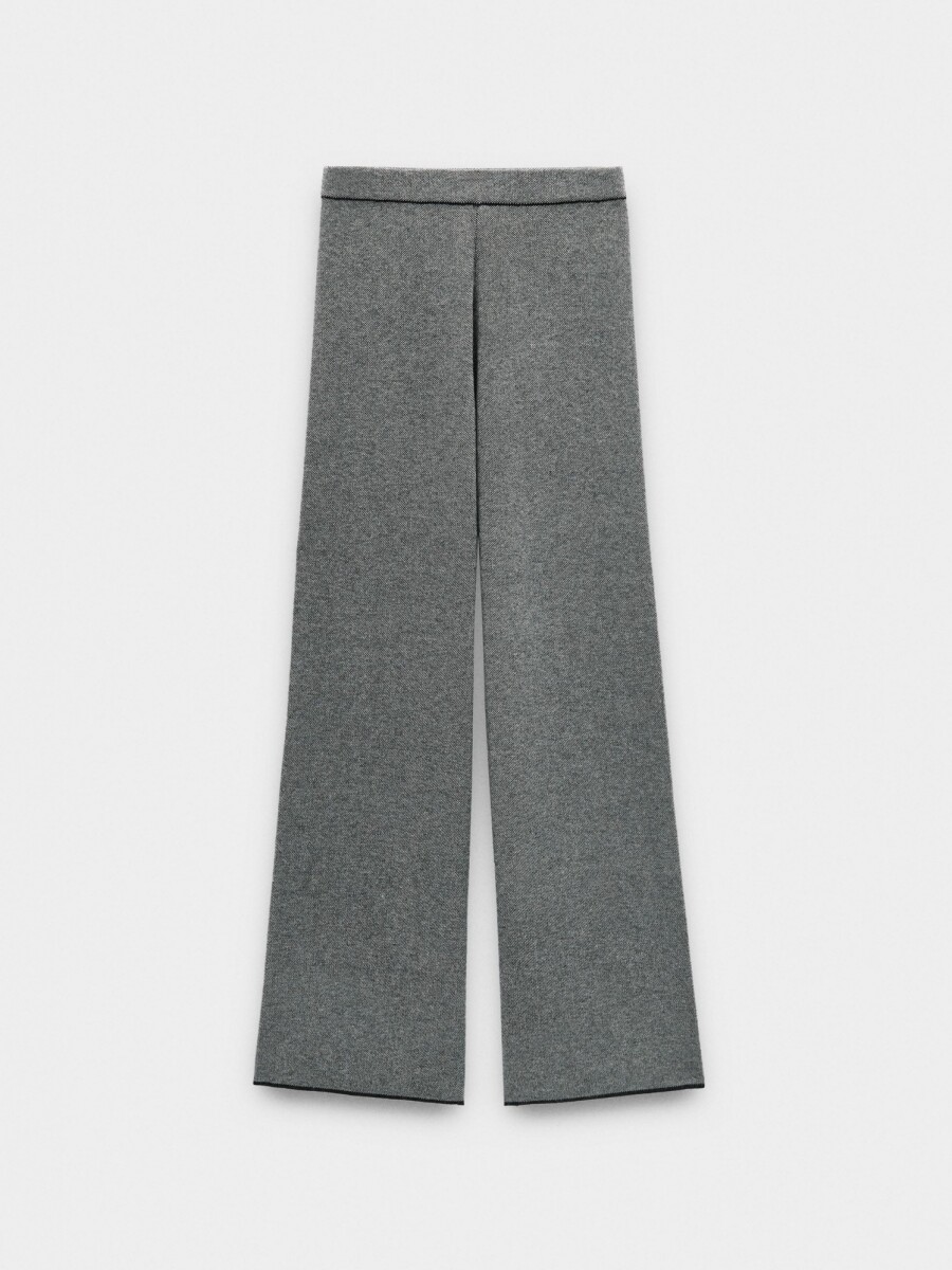 Pantalón De Punto Cintura Elástica gris