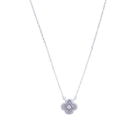 Conjunto de cadena y dije de plata 925 con resina y circonias. Conjunto de cadena y dije de plata 925 con resina y circonias.