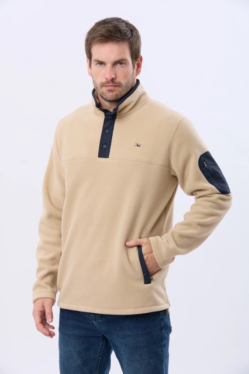 BUZO LEGACY 5538 1/2 BOTON BROCHE - BEIGE 