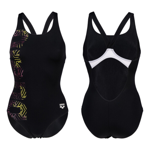 Malla De Entrenamiento Para Mujer Arena Women's Swimsuit Kikko Pro V Back Graphic Print Negro