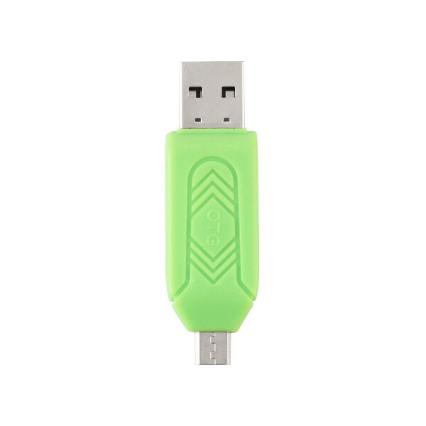 Lector Adaptador Otg Usb Memoria Múltiple Micro Sd 2 En 1 Variante Color Verde