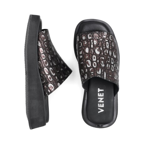 SANDALIAS VENET - CUERO REGGINA NEGRO