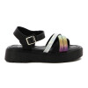 Angus Sandalia Niña Tira Cruzada C/ Pulsera Y Hebilla Negro