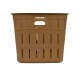 Cesto para ropa símil bambú 20 lts MARRON CLARO