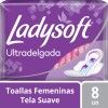 Toalla Femenina Ladysoft Ultradelgada Tela Suave X8